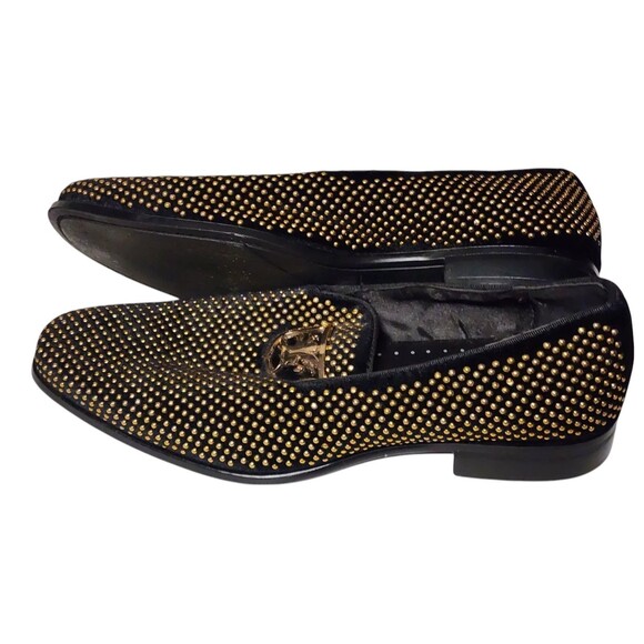 Stacy Adams Swagger Gold Studded Shoes Size 10 - Picture 5 of 9